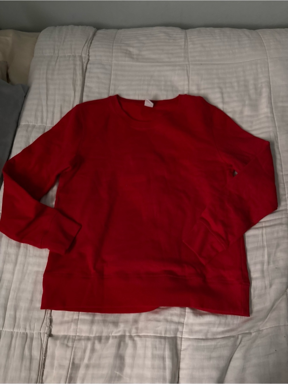 Amazon Essentials Women's Red Crewneck Sweatshirt